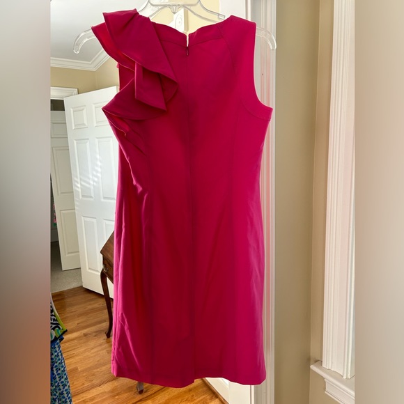 New Direction pink ruffle midi dress - Picture 3 of 4